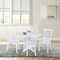 International Concepts 42 in. Solid Wood Dual Drop Leaf Dining Table with 4 Chairs in White K08-42DPT-23B-C613-4 - alternate 3